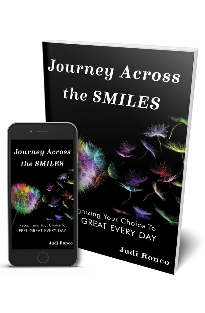 Journey Across the Smiles paperback and ebook cover background with rainbow dandelion